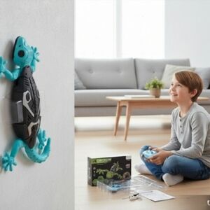 Geckos Telecontrol Blue Wall-climbing Versatile Remote Control Toy USB Charger.